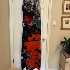Abstract Multicolor Silk Scarf